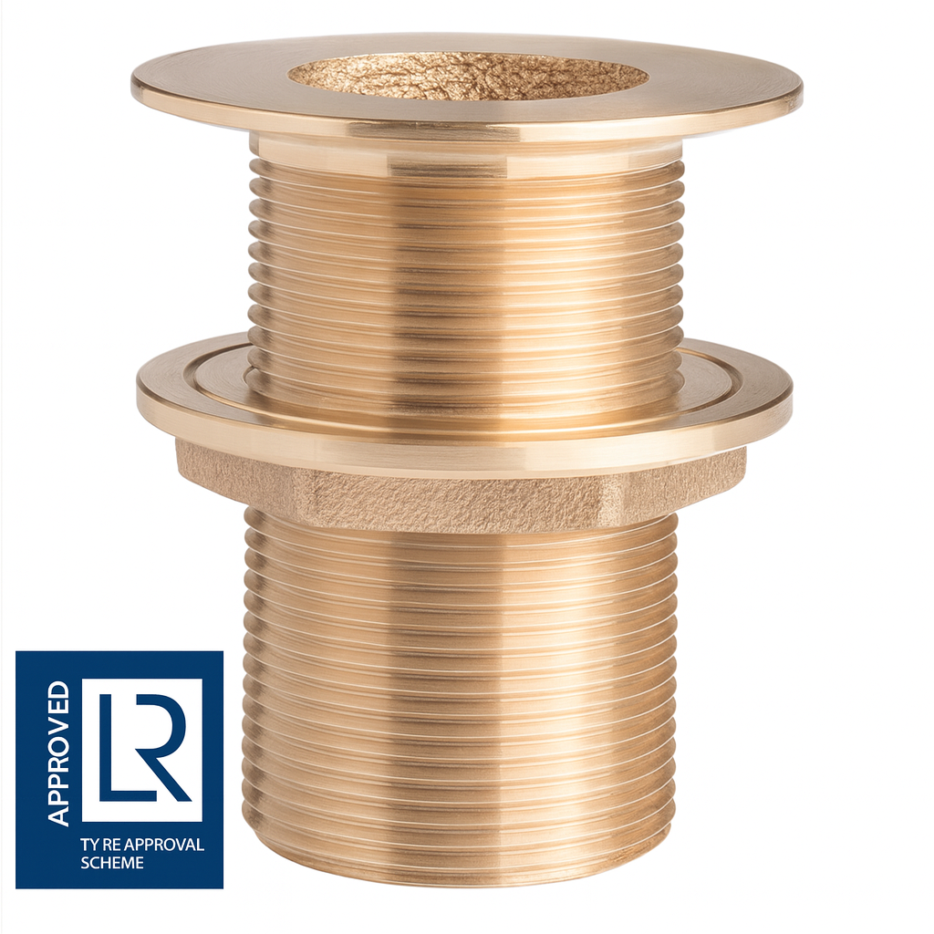 BRONZE HULL FITTING FLAT 1/2